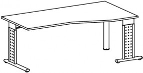 PC-Schreibtisch Madrid rechts, 180 cm Breite, höhenverstellbar