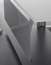 Sichtblende five Metall Lochblech Höhe 40 cm, für Tischbreite 120 cm, Silber