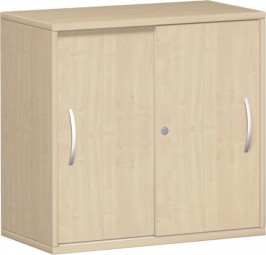 Schiebetürenschrank ten 2 Ordnerh., mit Schloss, 80 cm Breite